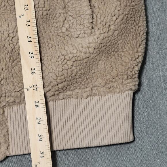 Fabletics Teddy Oversized Bomber Jacket Women's Size XL Beige NWT! - Picture 6 of 7